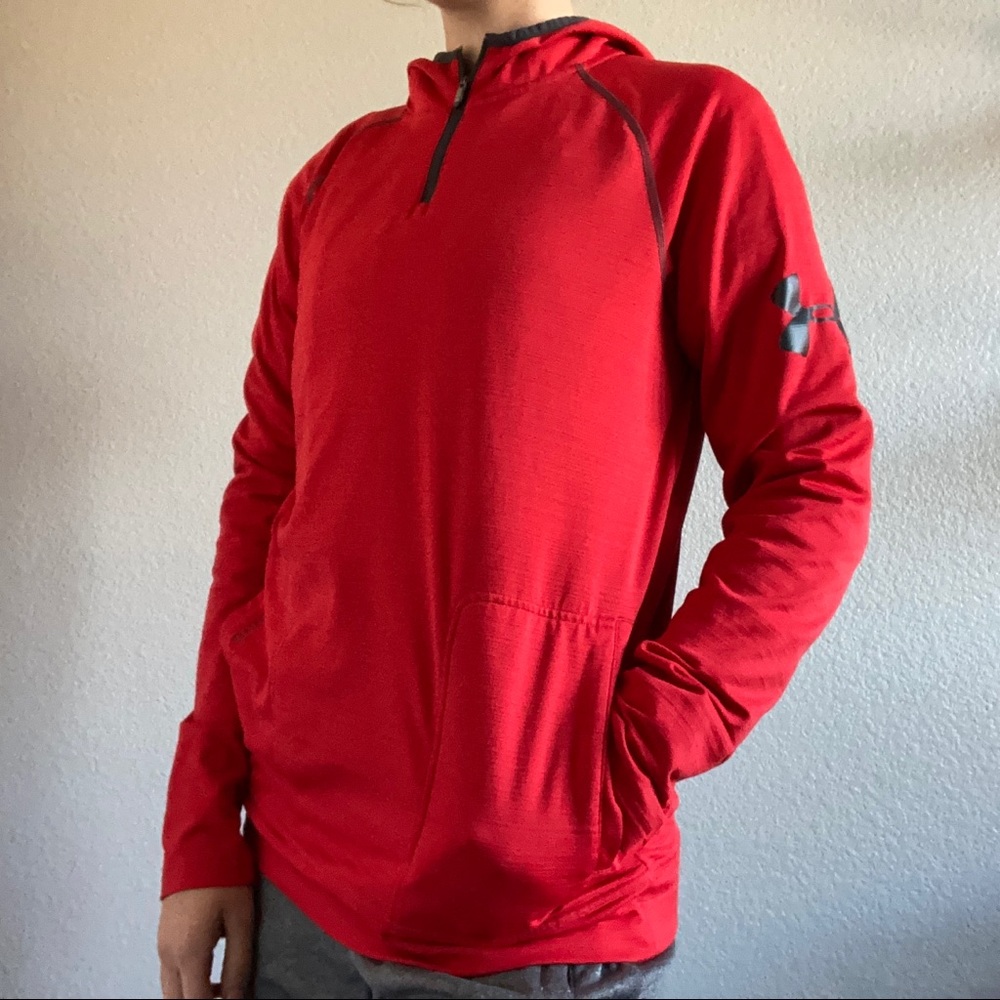 Red Under Armour sweatshirt